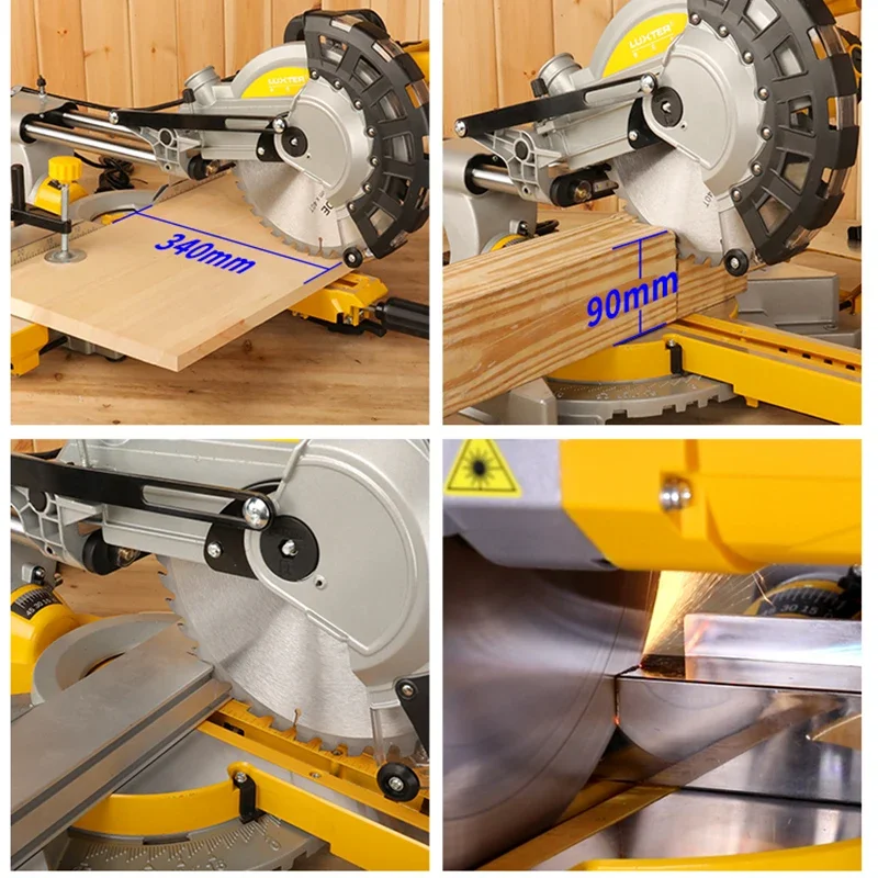NF 10 inch Pull Rod Miter Saw, Lengthened Rail Saw Aluminum machine, Laser-assisted positioning, High-precision cutting machine