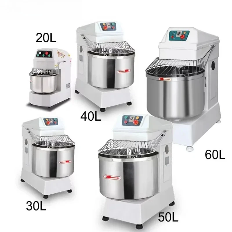 Good stuff Commercial Spiral Dough Mixer for Industrial Bakeries Stainless Steel 50kg 15kg Capacity High Efficiency Flour Bread