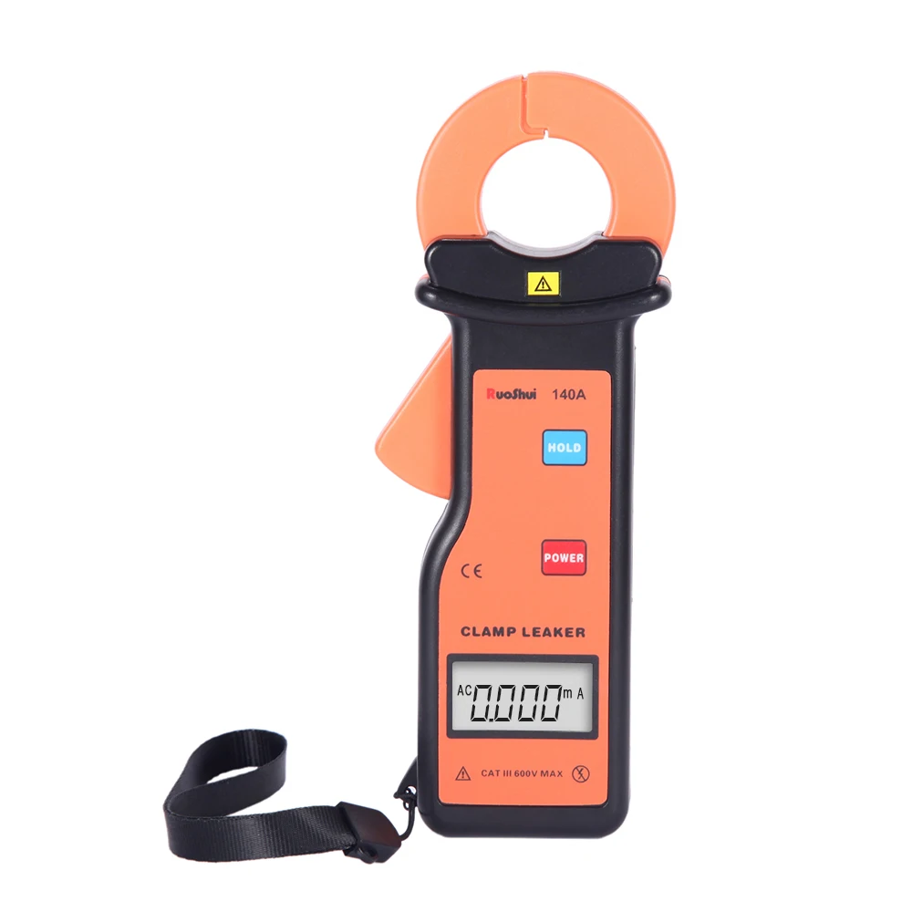 2026 140A RuoShui Digital 60A Clamp Leaker Leakage Clamp Meter 0.001mA Resolution With RS232 Interface
