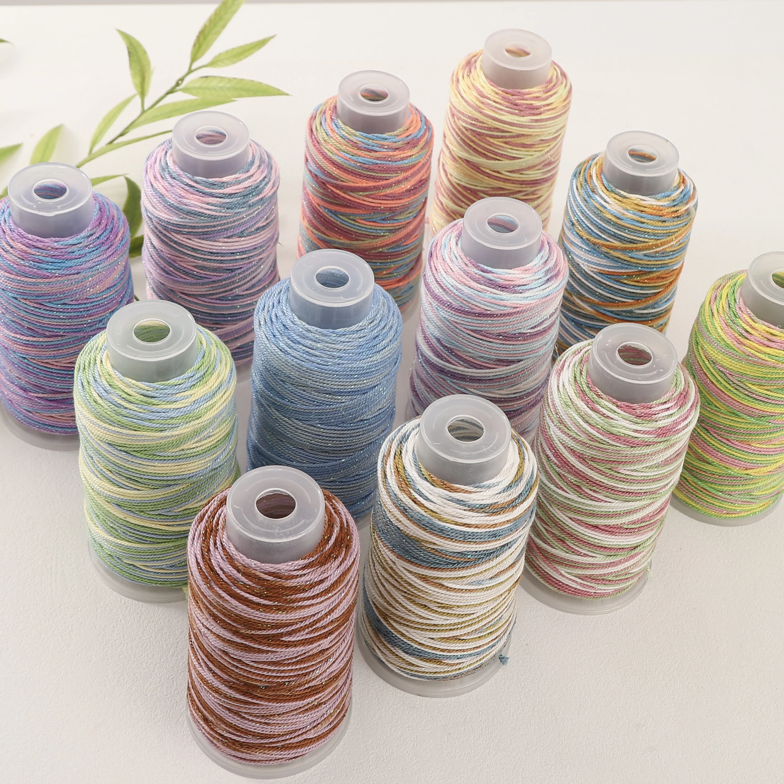 

10m Polyester Hand-Spun Cotton Blended Thread with Gold Wire for DIY Scarf Cushion Crochet Clothing Embroidery Decor Materials