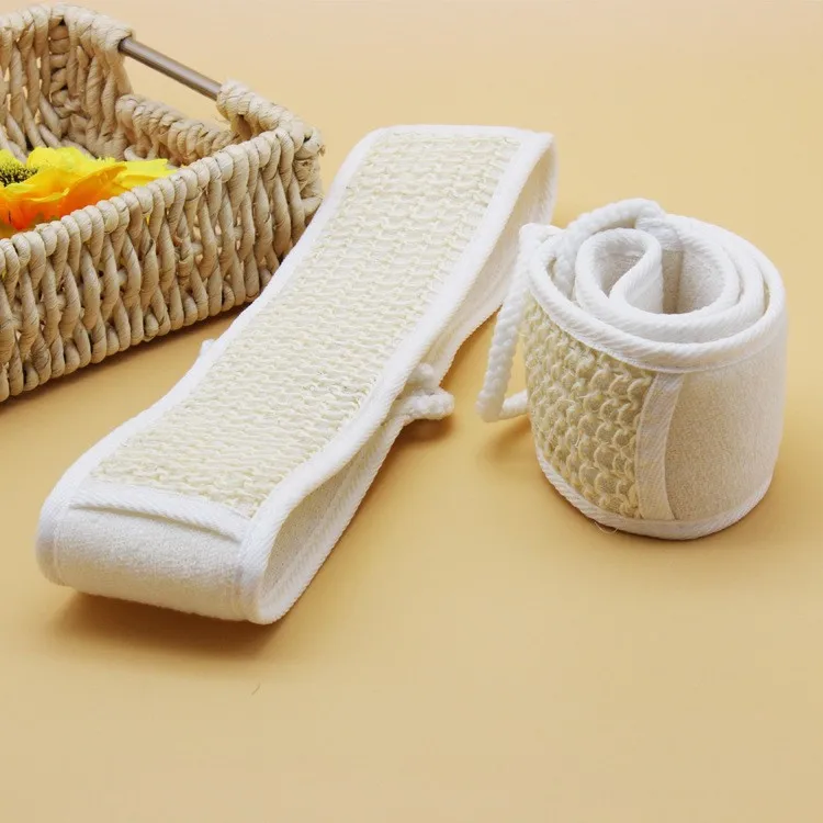 Natural Soft Exfoliating Loofah อาบน้ํา Unisex นวดสปา Scrubber ฟองน้ําสายคล้องคอสุขภาพผิวเครื่องมือทําความสะอาด