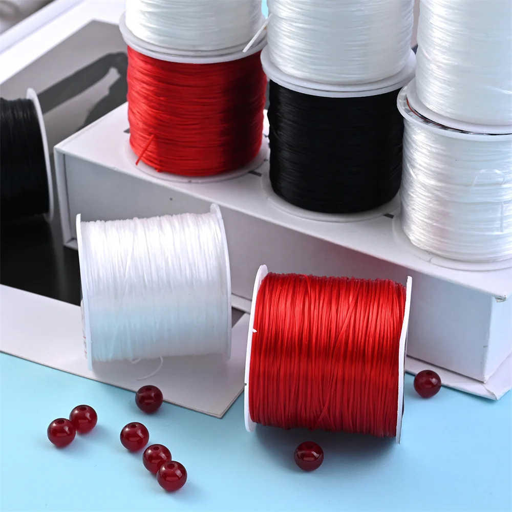 0,3 mm 40 Yards/Rolle Bunte Elastische Perlenkordel Dehnbare Plastikkristallschnur für Armband-DIY-Schmuckherstellung und Bastelarbeiten – Detail 2