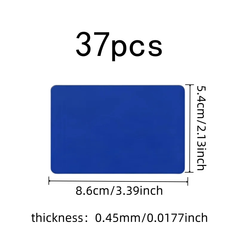 37 pcs 0.45mm Laser Engraving Cards, Durable Scratch Resistant, suitable for Gift Name Cards, Perfect for Laser Marking