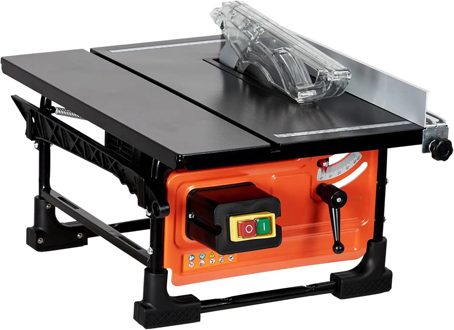 Table Saw for Jobsite 8-inch, 6.7-Amp Copper Motor, Cutting Speed up to 3576RPM, 24T Blade, Compact Portable Table Saw Kit, with