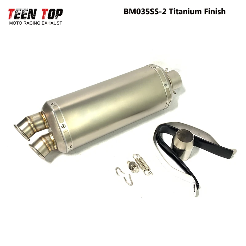 51mm Universal Motorbike Exhaust Muffler Versys650 TRK502X TMAX500 800MT R25 FZ6N Exhaust Tailpipe Escape Moto Muffler DB Killer - view 5