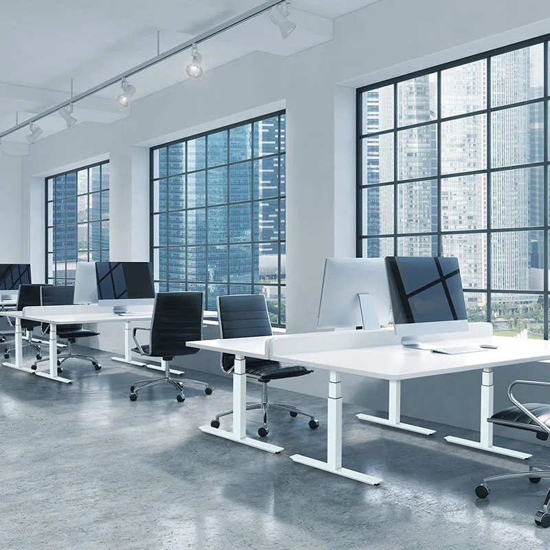 Automatic Electric Adjustable Height Splice Board Standing Computer Desk For Office Workstation