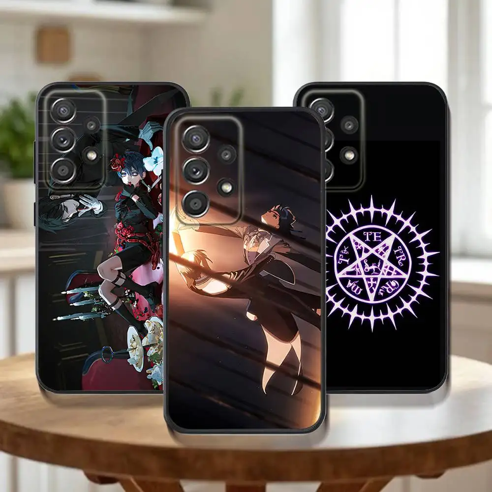 

Black Butler ANIME For Samsung Galaxy A73,52,32,71,41,53,31,72,22,5G,J7,Note,8,9 Soft Black Dust-proof Cover