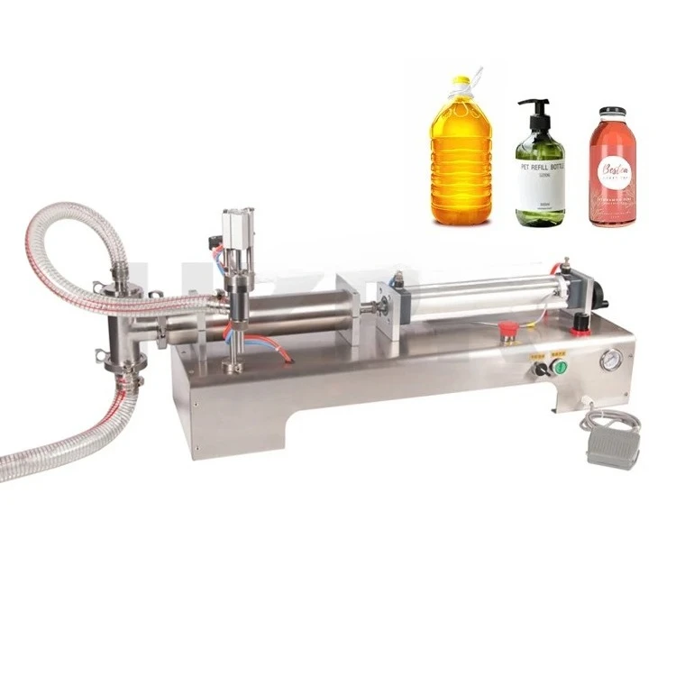 New Style Horizontal Water Coffee Beverage Edible Oil  Semi Auto Liquid Filler Filling Machine