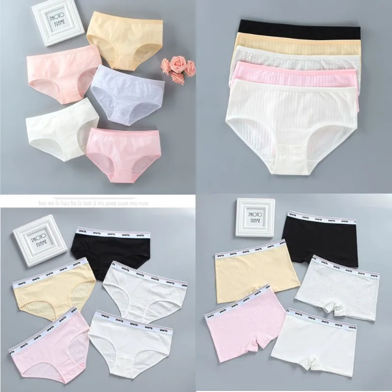 Cotton Girls Briefs Children Panties Breathable Teen Underpants Boxer Shorts for Kids Underwear 8-14years