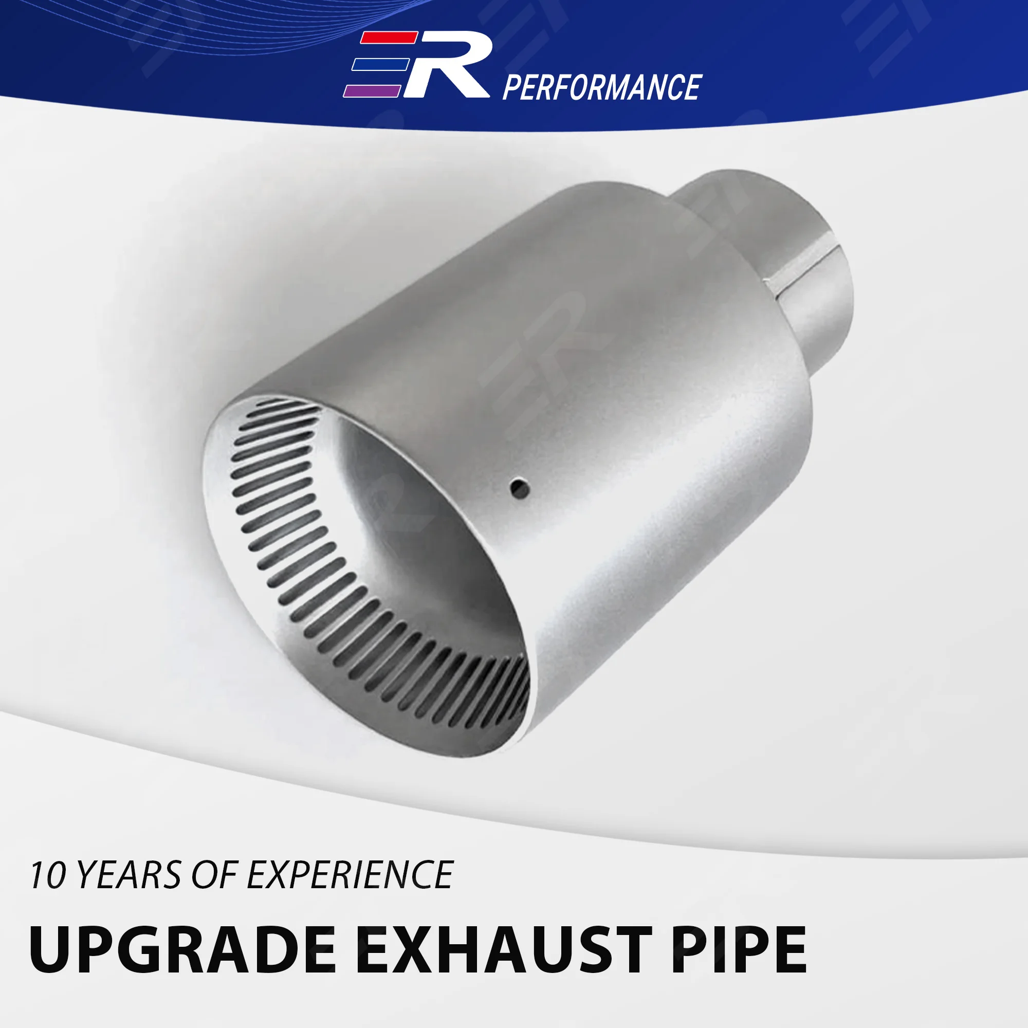 

ER Универсальный матовый наконечник выхлопной трубы из нержавеющей стали 304, наконечник автомобильного глушителя, обновленные автомобильные аксессуары, модификация трубы глушителя