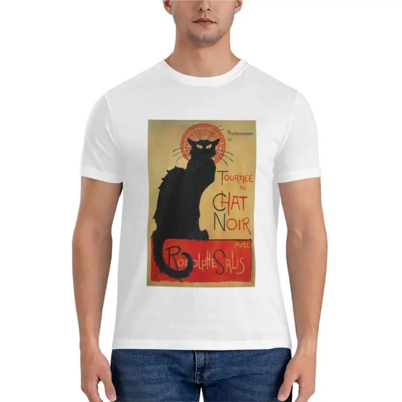 Tournee du Chat Noir' by Theophile Steinlen (Reproduction) Relaxed Fit T-Shirt mens t shirts pack oversized t shirt men