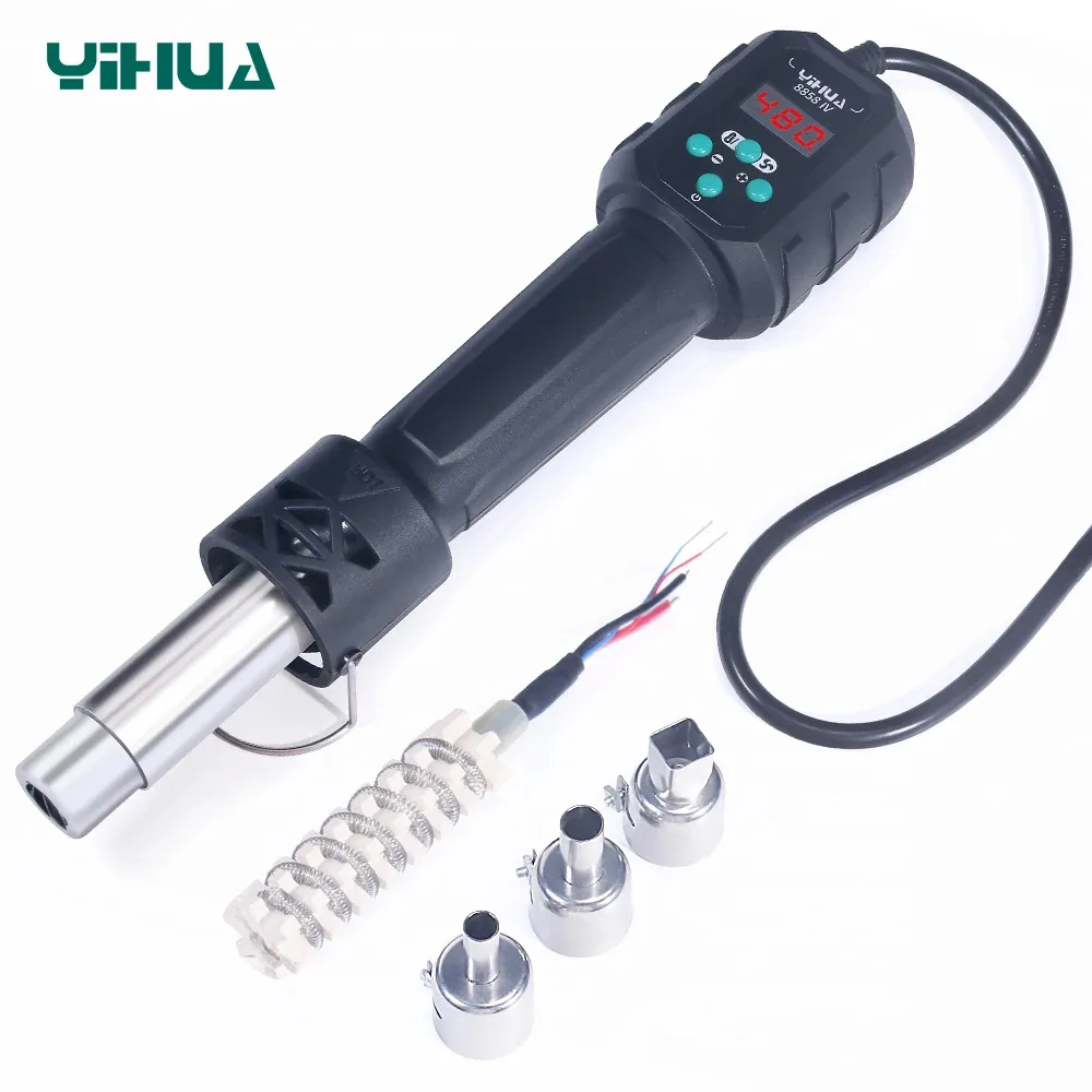 YIHUA Micro Hot Air Gun  C/F Temp Adjusted 8858IV 700W Soldering Rework Welding Station LCD Digital Heat Gun BGA IC Solder Tools