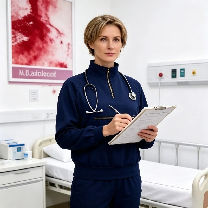 Autumn and Winter Thick Long Sleeved Long Pants Hand Washing Suit Set, Doctor Nurse Operating Room ICU Work Clothes