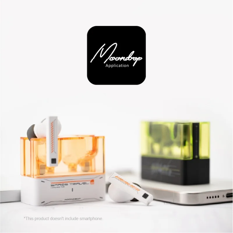 MOONDROP Space Travel 2 سماعة HiFi إلغاء الضوضاء TWS wiress بلوتوث 6.0 ANC وضع اللعبة الكمون المنخفض SBC/AAC سماعة الألعاب