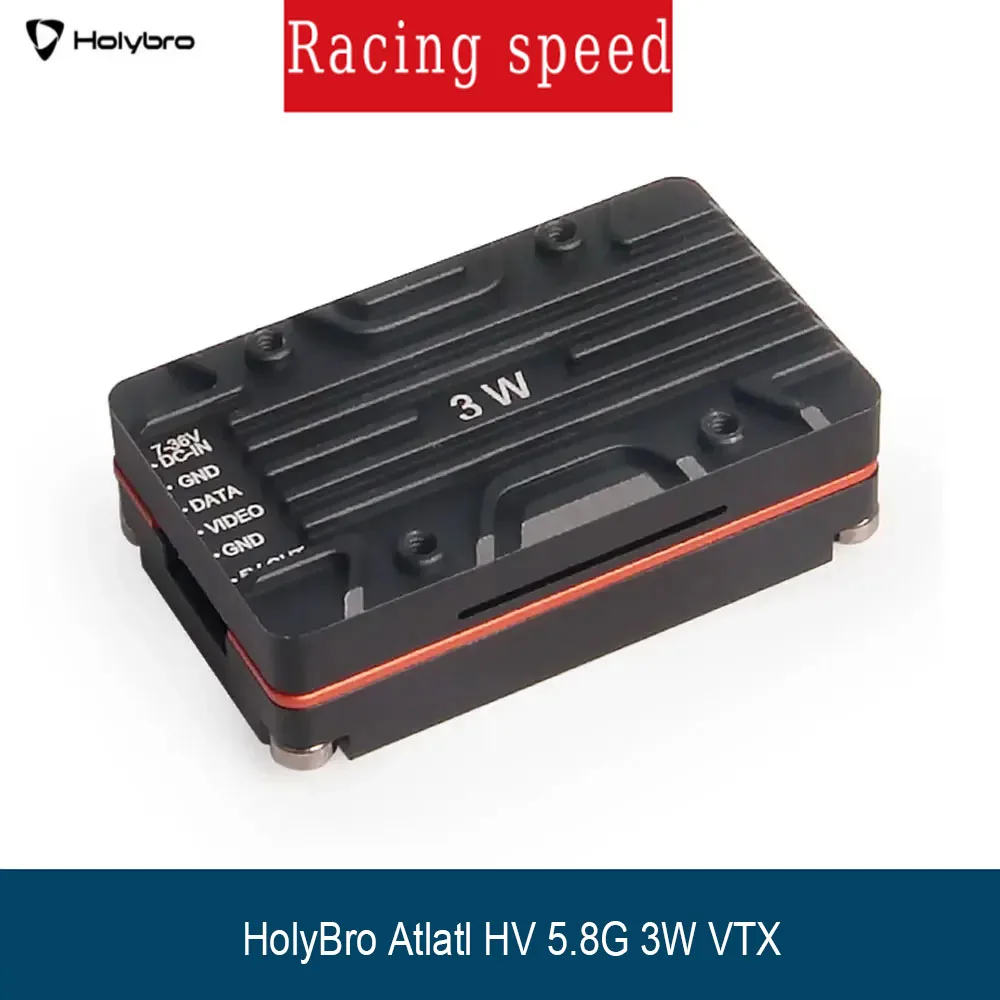 

HolyBro Atlatl HV 5.8G 3W VTX - 5 Bands, 37 Channels, Switchable PIT - Ideal for FPV Long Range