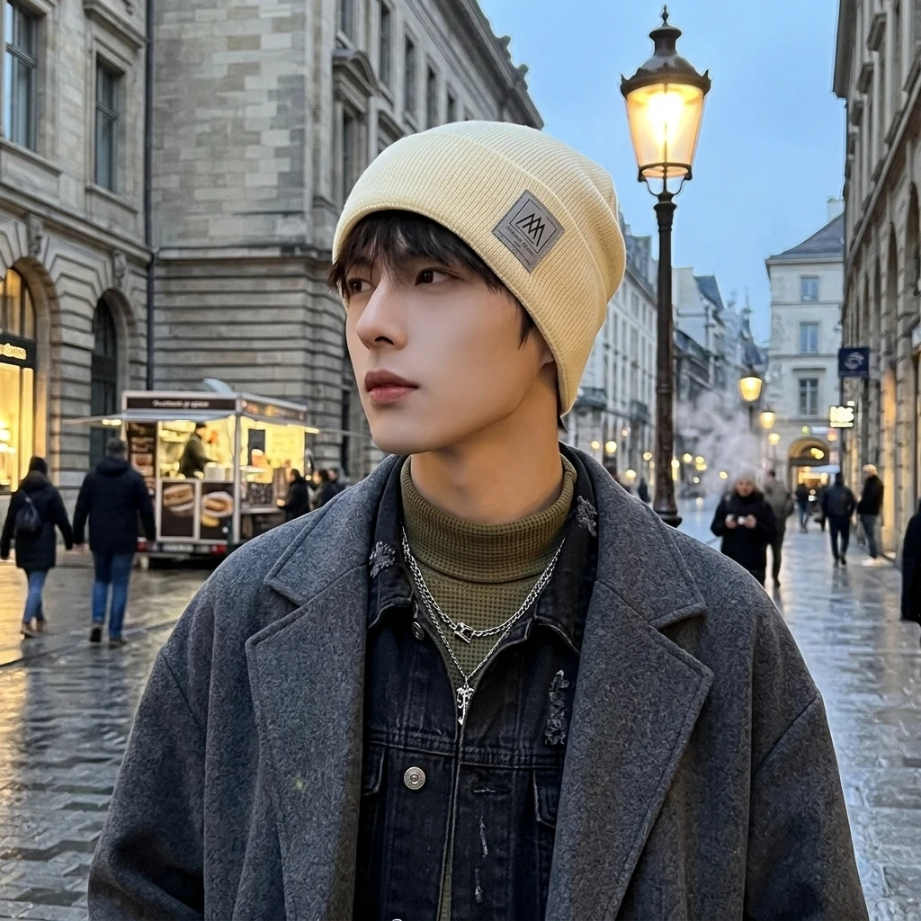 Thermal Beanie Hat Warm for Winter Outdoor Sports Fleece Lined Knit Skull Cap Men Women Solid Color Slouchy Cuffed Hat