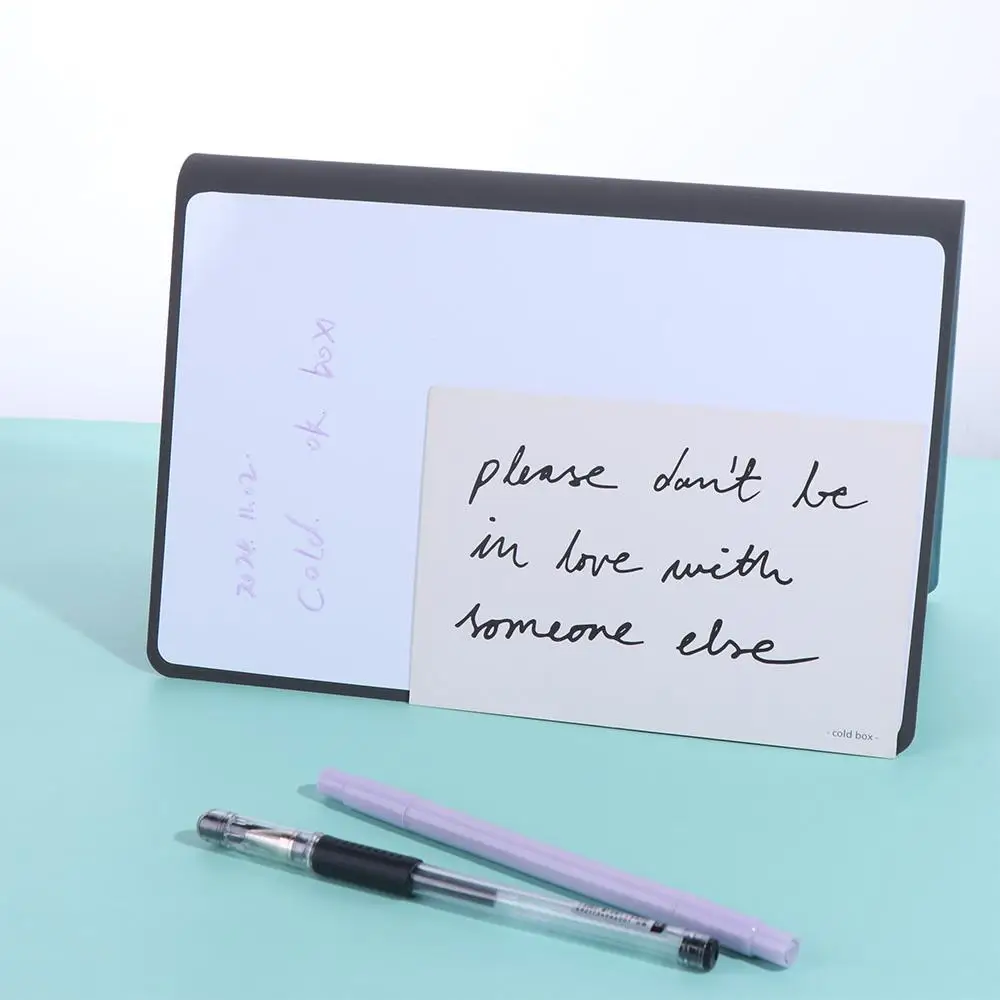 Flexible Remind A5 Whiteboard Notebook Reusable Business Folding Writing Board Leather Message Note Whiteboard Notepad Students