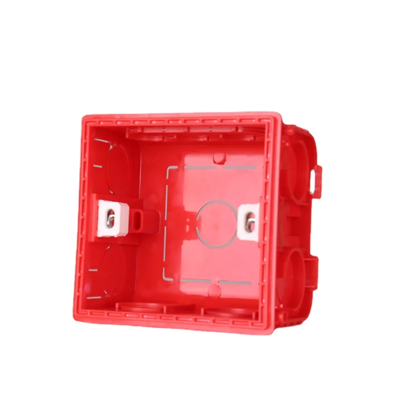 EU standard size switch socket installation box,adjustable hidden wall internal installation bottom box, power socket wiring box