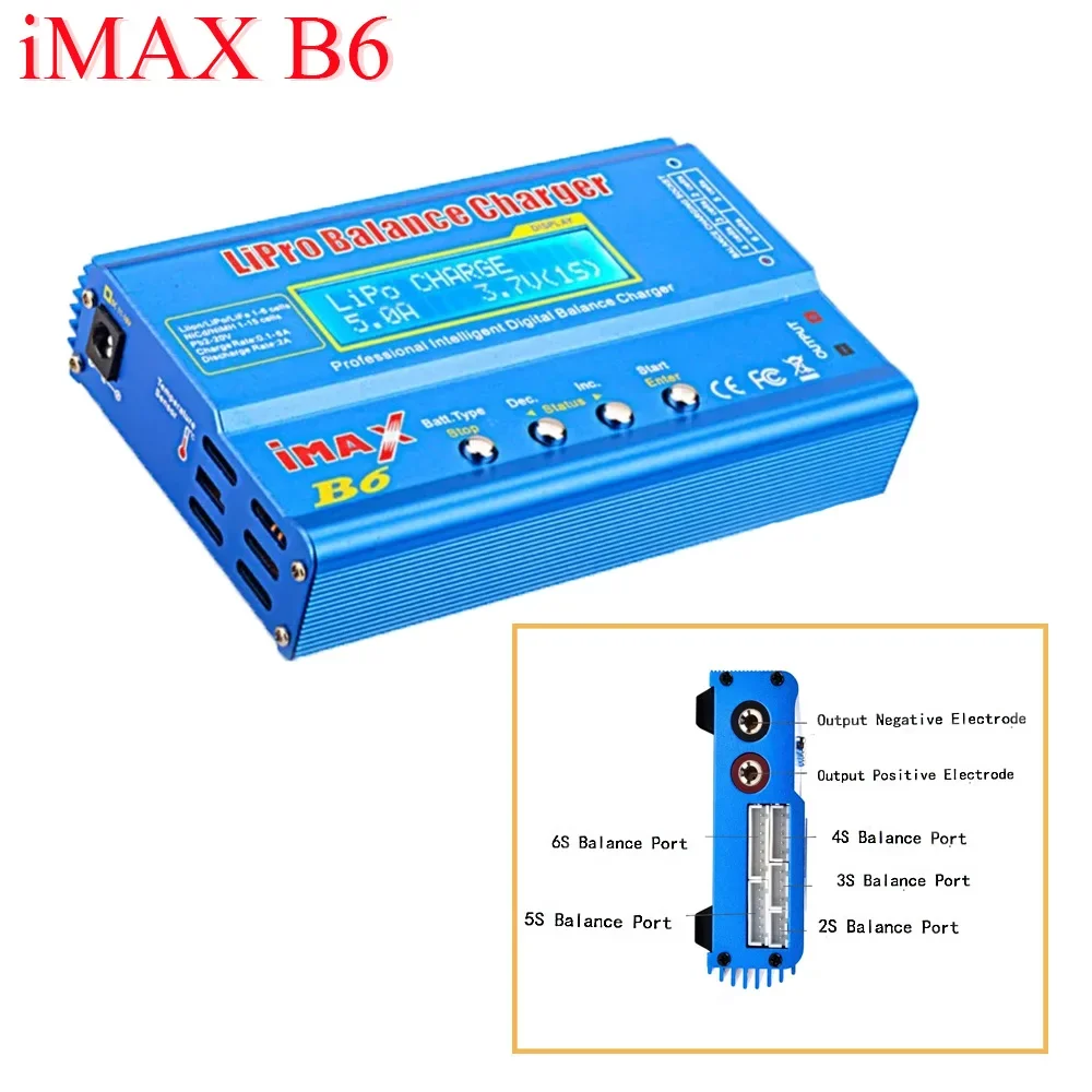 iMAX B6 80W Battery Charger Lipo NiMh Li-Ion Ni-Cd Digital RC B6 Lipro Balance Charger Discharger