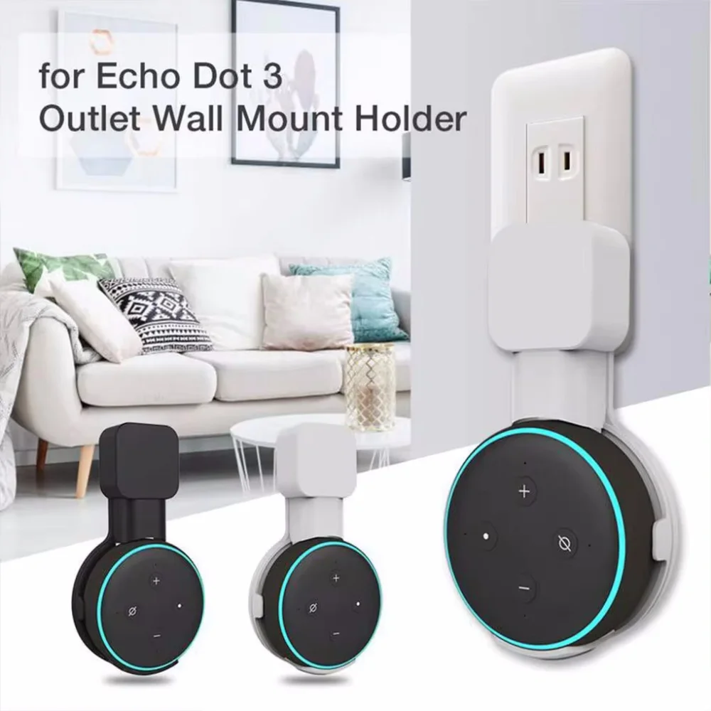 for Echo Dot 3 Wall Mount Holder Cord Management Bracket Portable  for Alexa Echo Dot 3rd Generation Speaker Soundbox Hanger