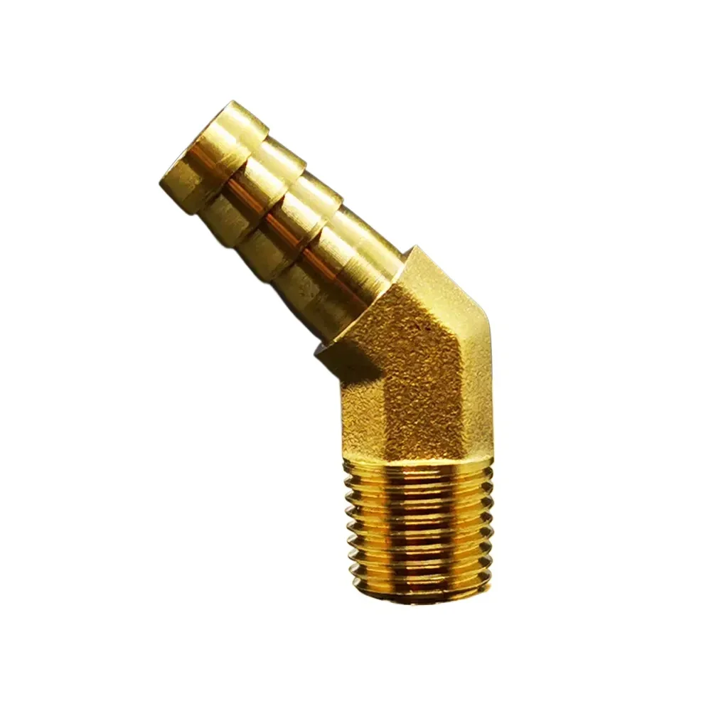 

1/8" 1/4" BSPT Male x 8 10 12mm Hose Barb 45 Degre Elbow Brass Pipe Fitting Adapter Coupler Connector Hosetail Water Gas Oil