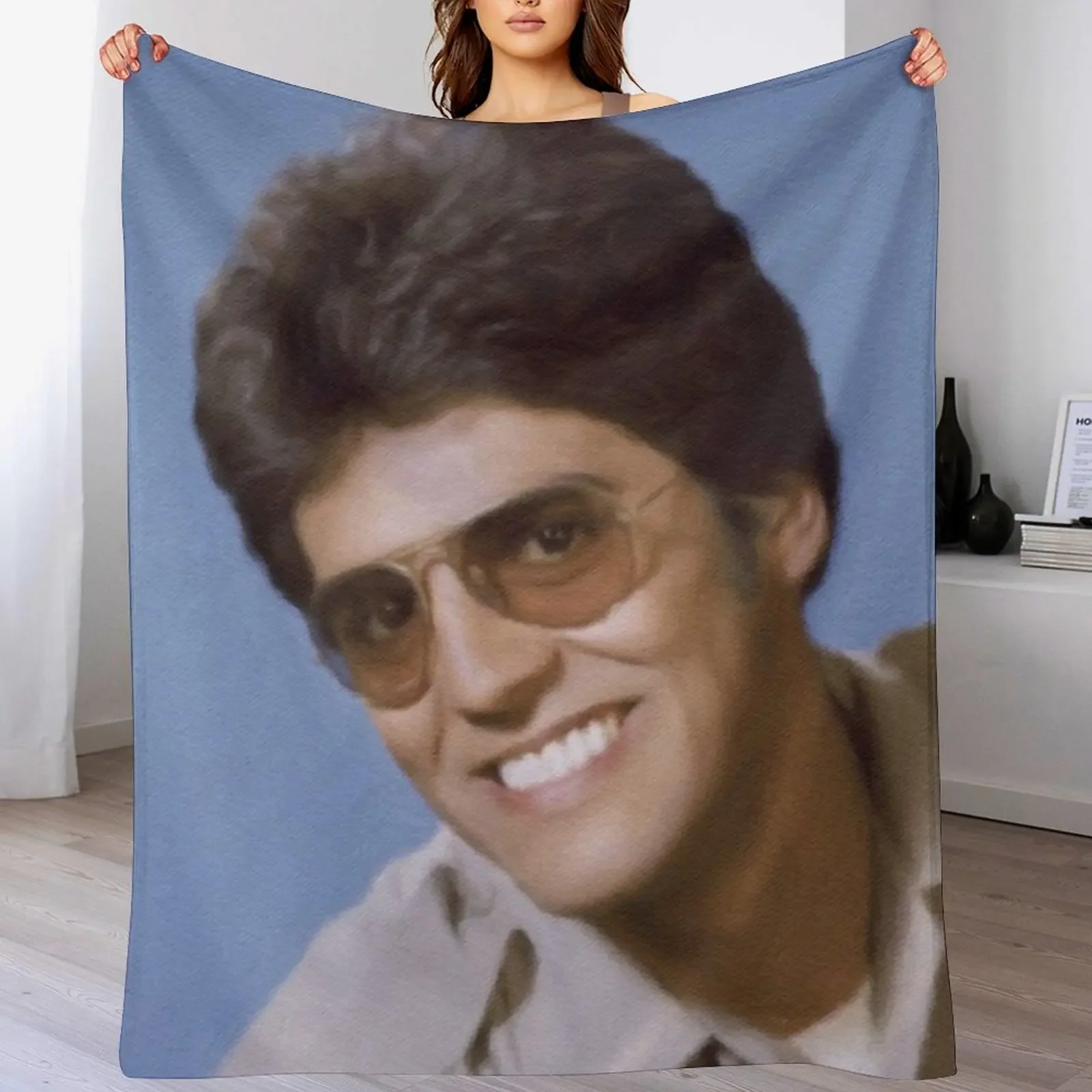 

Eric Estrada, Actor Throw Blanket Cozy Home Blanket Gift for Christmas Holiday