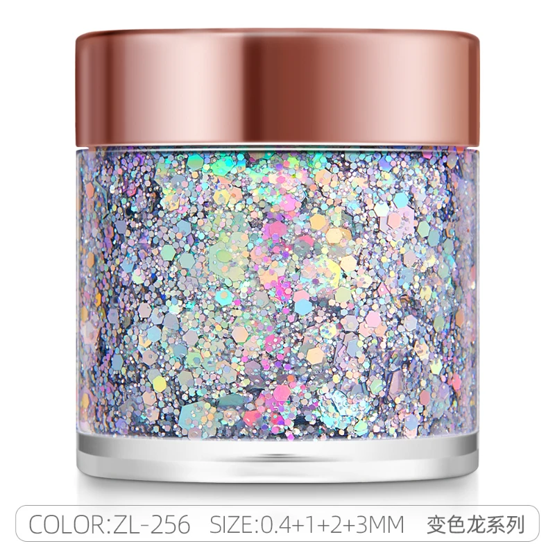 Kameleon Glitter Gel Pailletten voor Oog- en Lichaamshaar Make-up, Langdurige Shimmer Gezicht Make-up Decoraties voor DIY Kunst & Feestjes