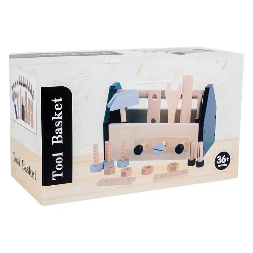Creative Kids Tool Box Toy gioco di imitazione in legno Puzzle smontaggio Set simulazione riparazione multifunzionale strumento carpentiere regali per ragazzi