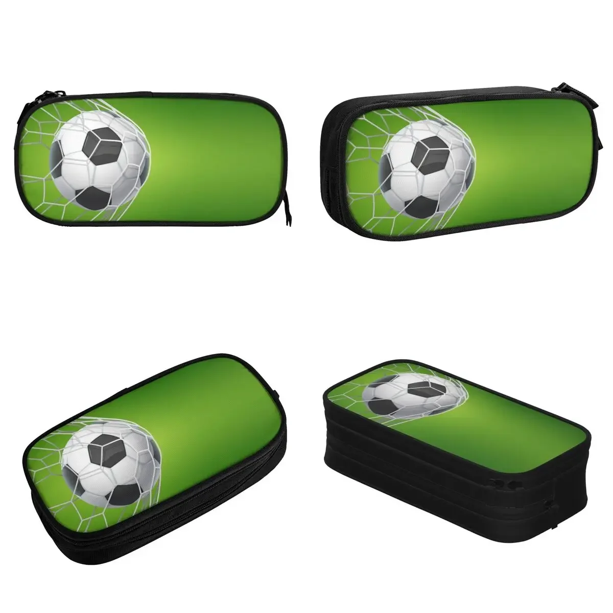 Creative Soccer Football Pencil Case Green Balls Sports Pencil Box Pen Holder Student Big Capacity Bags School Stationery