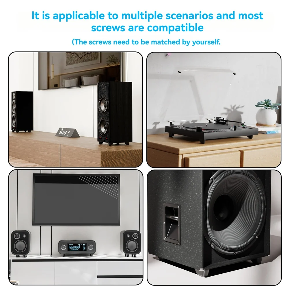 Ulepszone uniwersalne podkładki pod głośniki 4 szt. Antypoślizgowe silikonowe nóżki amortyzujące DIY wzmacniacz audio odtwarzacz gramofon