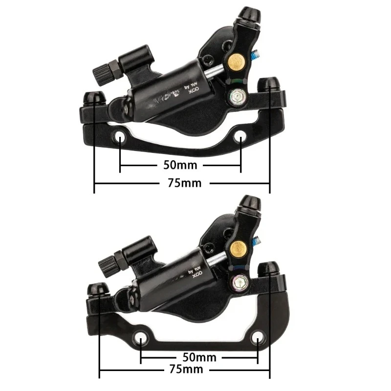 New Line Pulling MTB Road Bike Hydraulic Disc Brake Calipers Front Rear Cable Control Bicycle 2 Piston Oil Brake