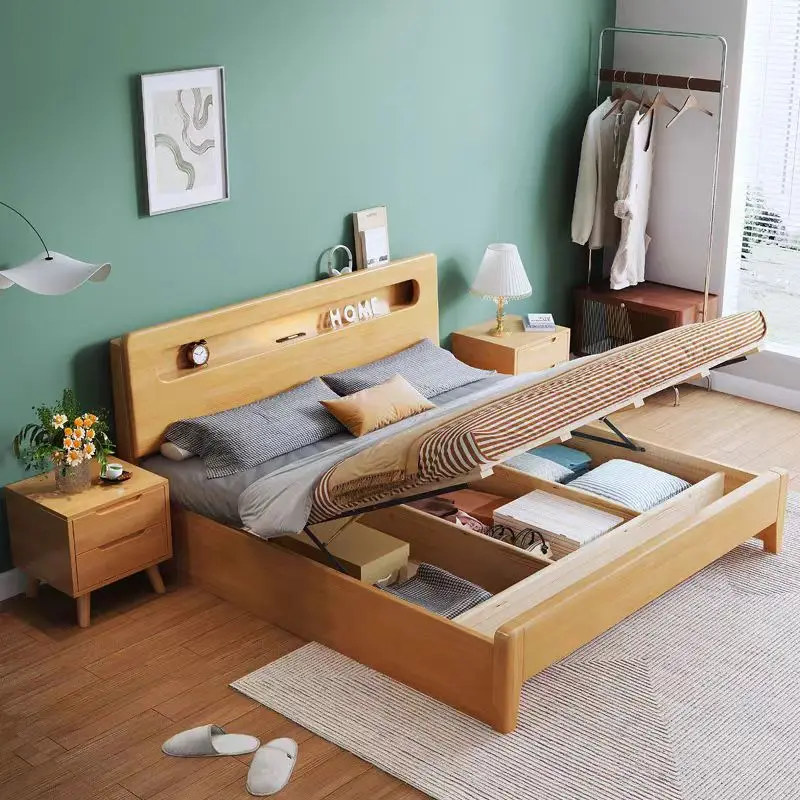 

$%Modern Style Solid Wood Bed Room Furniture All Size Bed Frame Bedroom Set Wooden Beds Made by Hard Wood