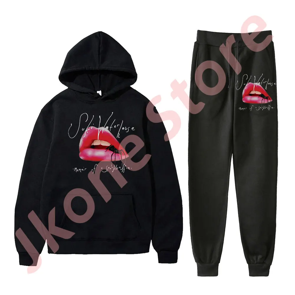 

Suki Waterhouse MOAS Lips Logo Merch Hoodies Jogger Pants Set Unisex Fashion Casual HipHop Streetwear