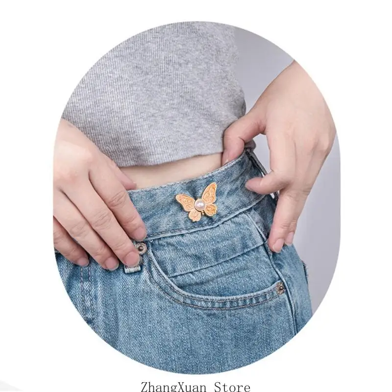 Schmetterlings-Taillenverschlüsse aus Metall, 30 Stück für lockere Hosen, passend für 3 x – Detail 3