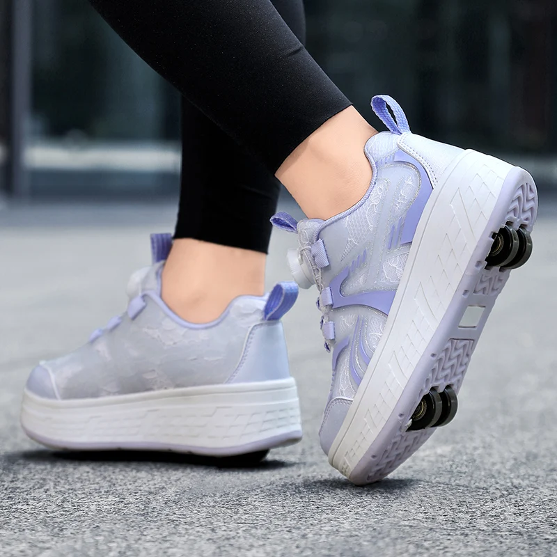 

Winter Fall Warm Heelys: New Invisible 4-Wheel Retractable Roller Shoes for Boys & Girls (Kids)