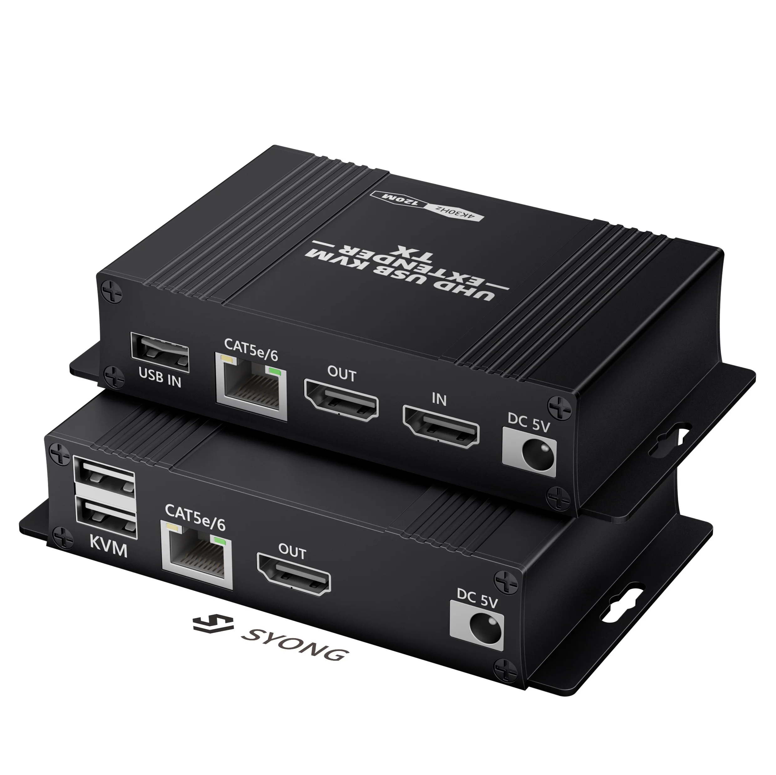 4K 120M HDMI USB Extender 100M 60M, Audio Video Sync Extend HDMI Transmitter Over Ethernet Cat Cable HDMI KVM Extender 4K