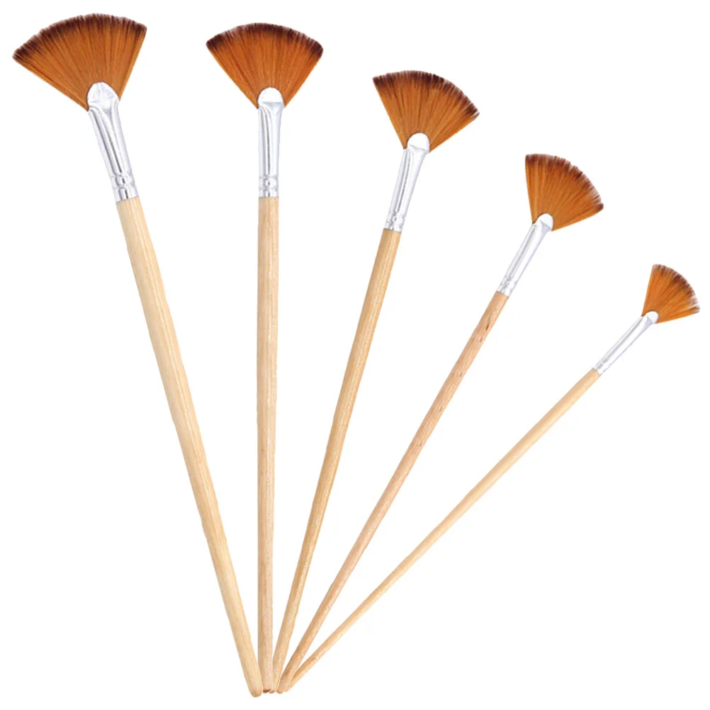 

5pcs Paint Brush Set Professional Portable Watercolor Brushes For Kids Artists Practice Painting Supplies Draw Accessories
