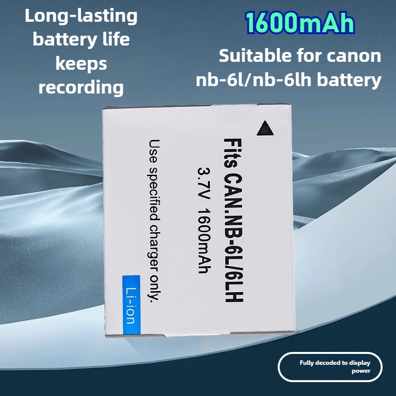 NB-6L Battery 3.7V 1600mAh Camera Battery for Canon PowerShot D10 D30 S95 SX280 SX510 HS IXUS 95IS 200 25IS SD770 +USUSB Charger