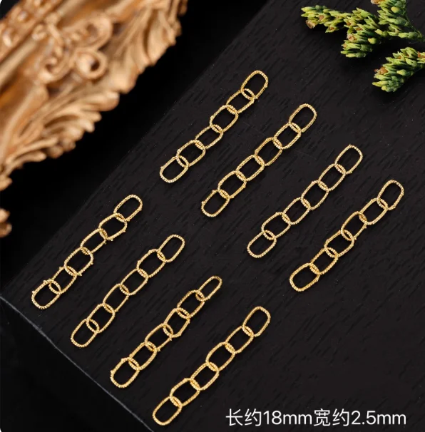 

18k real gold extension chains 18cm gold jewelry parts jewelry accessories gold connector