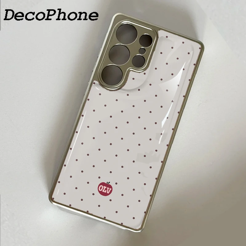 Bunte Polka-Dot-Epoxy-Handyhülle, sturzsicher, für Samsung Galaxy 23/24/25/33 Plus FE ULTRA EDGE
