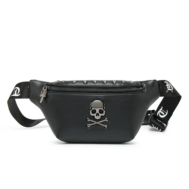 Chest mobile phone waist multifunctional men's single shoulder messenger women fanny pack Skull bag