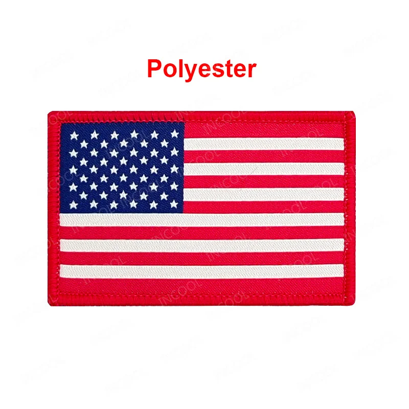 USA France Israel Chile Mexico Spain UK Italy Australia Canada Brazil Flag Patches Polyester Appliqued for Clothes Backpack