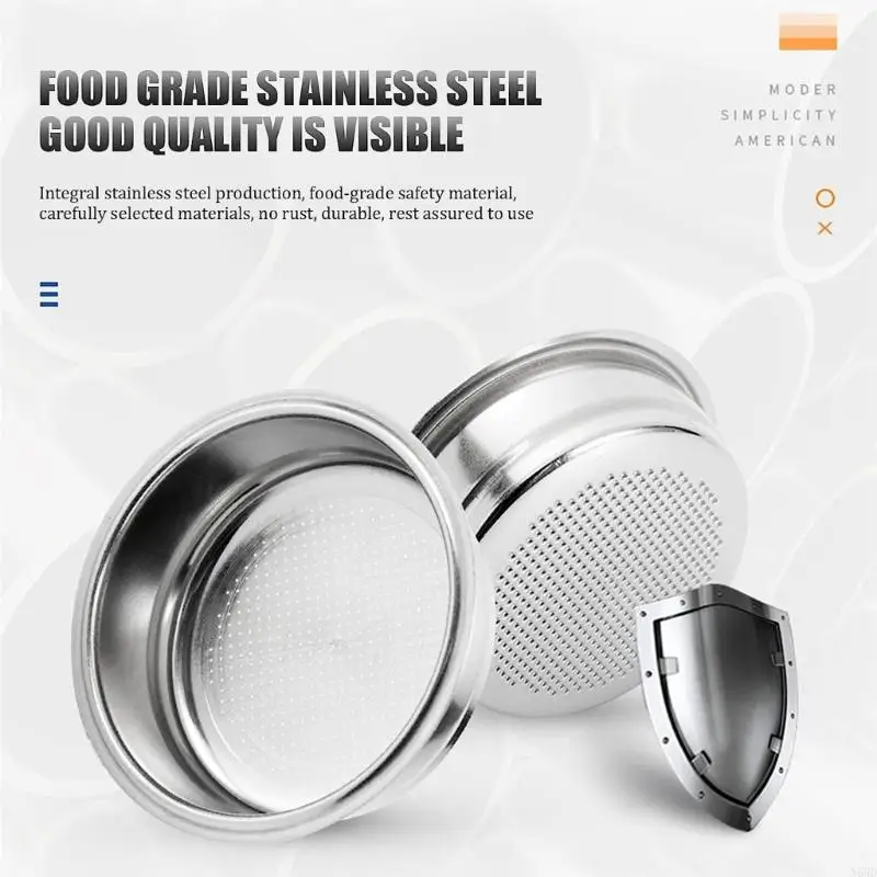 ステンレススチールコーヒーフィルターダブルカップシングルウォール非圧力化多孔質N58D