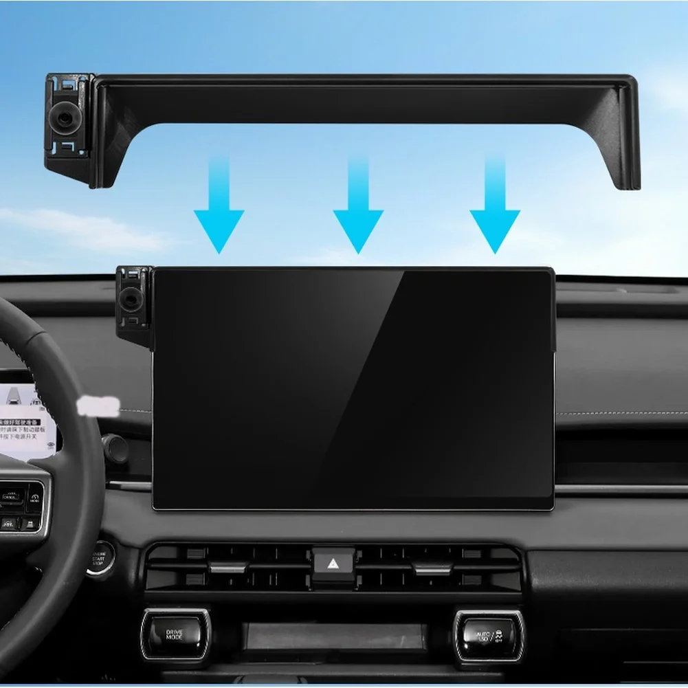 /Black /14 /Inch Car Phone Holder Mount Stand ABS Clip On Bracket For Toyota For RAV4 2026 Center Console Screen GPS Navigation
