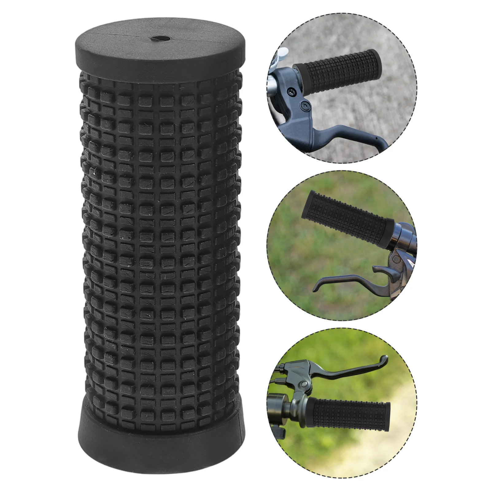 

6Pcs Bicycle Handlebar Grips Rubber Non-Slip Shock Absorbing Mountain Bike Handle Grips Comfortable Durable for Outdoor Riding