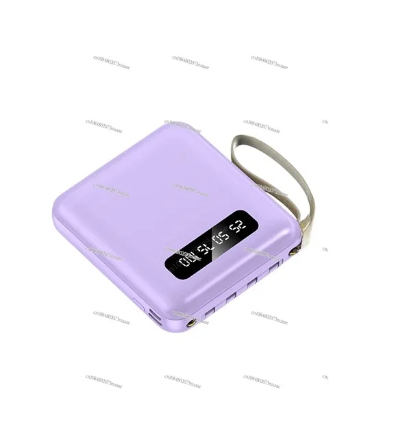 20,000 MAh Power Bank with Detachable Cable Mini Compact Portable Mobile Power Supply