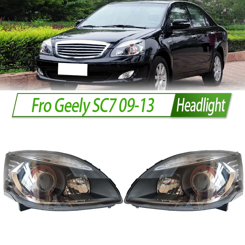 

Fro Geely SC7 09-13 Halogen Headlight Head Light OEM Style Front Headlamp Bulb Socket Plug & Play Replacement Housing