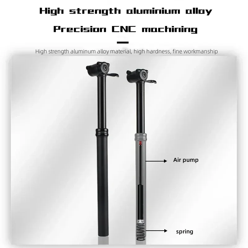 RIRO Bike Suspension reggisella Air Lift reggisella telescopico per bicicletta 30.9 31.6mm ammortizzatore MTB SeatTube sedile in lega di alluminio