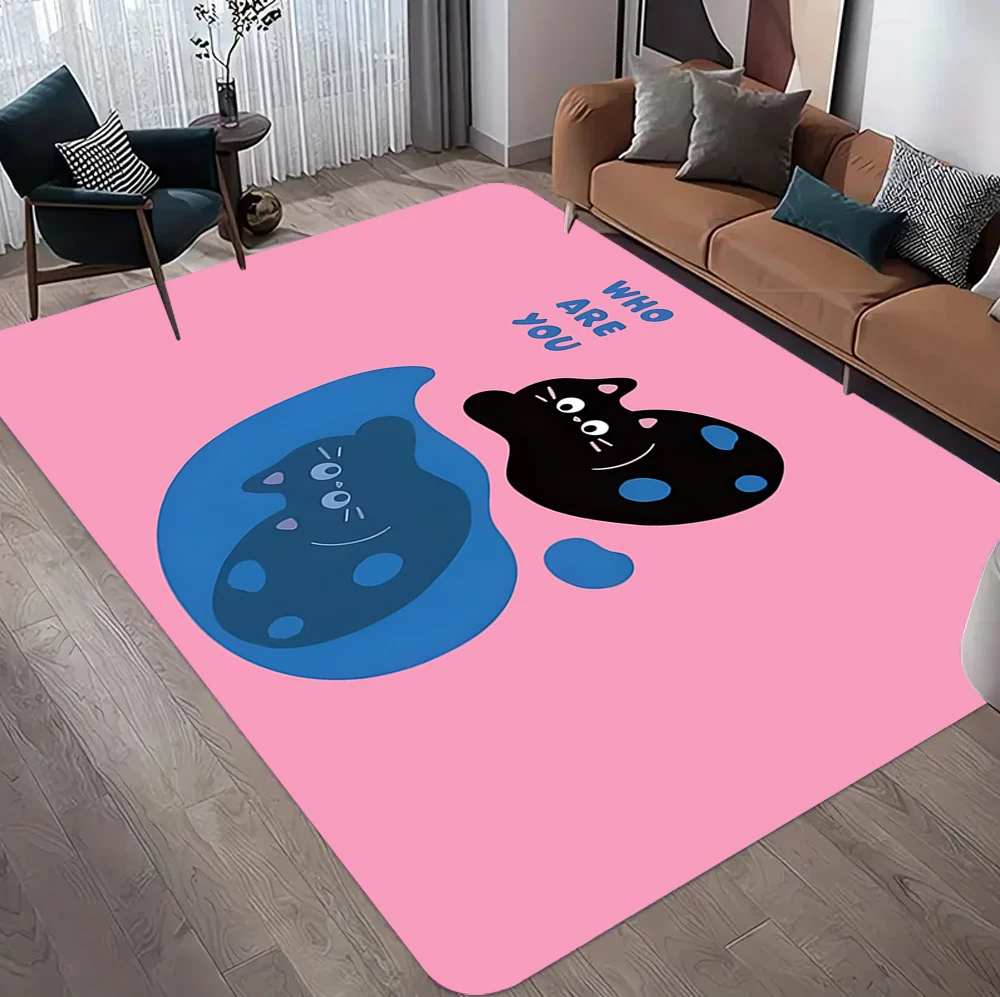 Alfombra de ciudad rosa para decoración de habitación de niñas, juego de campanilla, alfombra de juego para niños, alfombra para sala de estar, alfombra para suelo, Idea de regalo