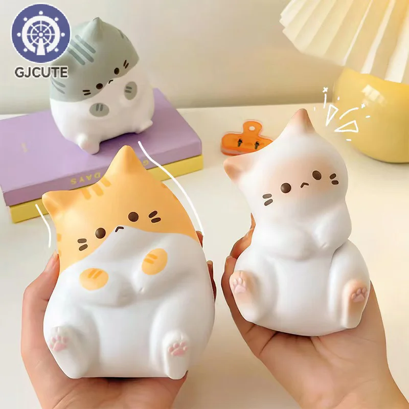 Cute Cat Stress Relief Squishy Toy PU Squeeze Antistress Ball Cartoon Table Ornaments Slow Rebound Reliever Toys